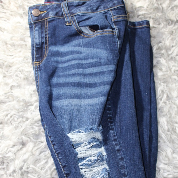 Cello Denim - Cello Skinny Distressed Jeans